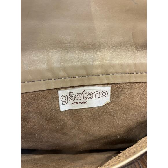 Gaetano Vintage Leather Tan Wristlet Clutch Purse - Picture 5 of 6